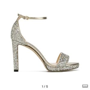 Brand New, Never Worn Jimmy Choo Moon Sand Misty 120 Suede Heeled Sandals